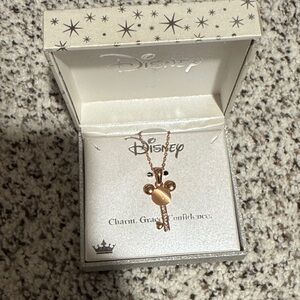 Disney Rose Gold Mickey Pendant Necklace